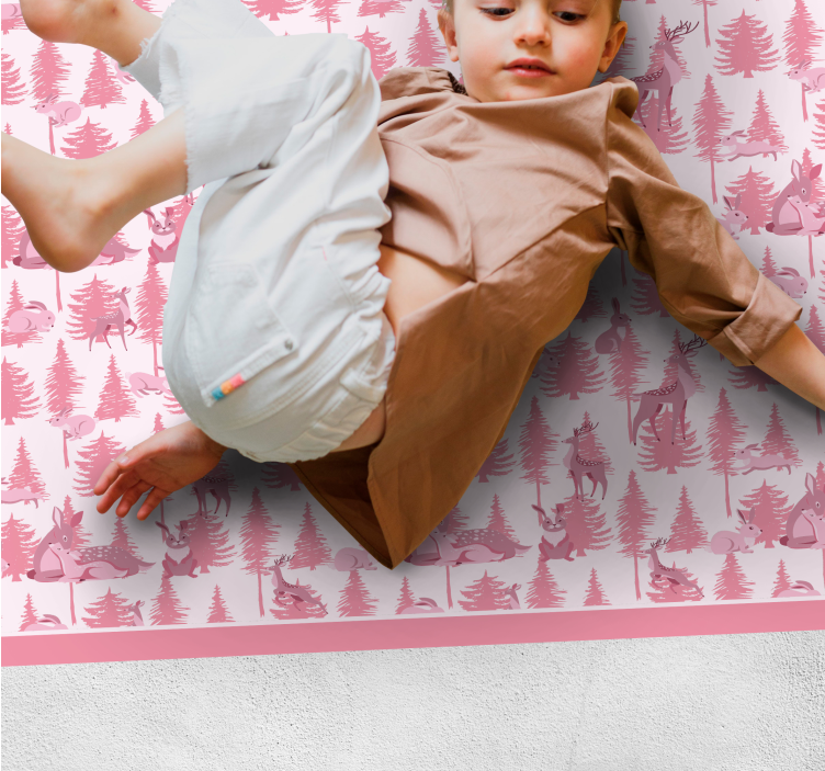 乙烯基地毯托儿所趣味森林场景 - TenStickers