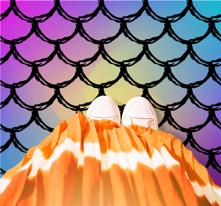 乙烯基地毯道路 色彩斑斓的鳞片图案 - TenStickers