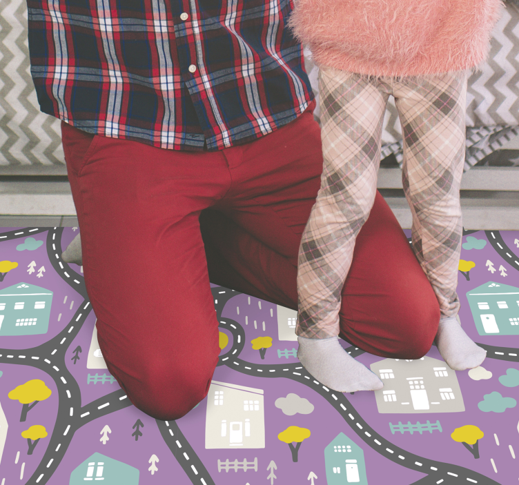 乙烯基地毯道路 路线图播放 - TenStickers