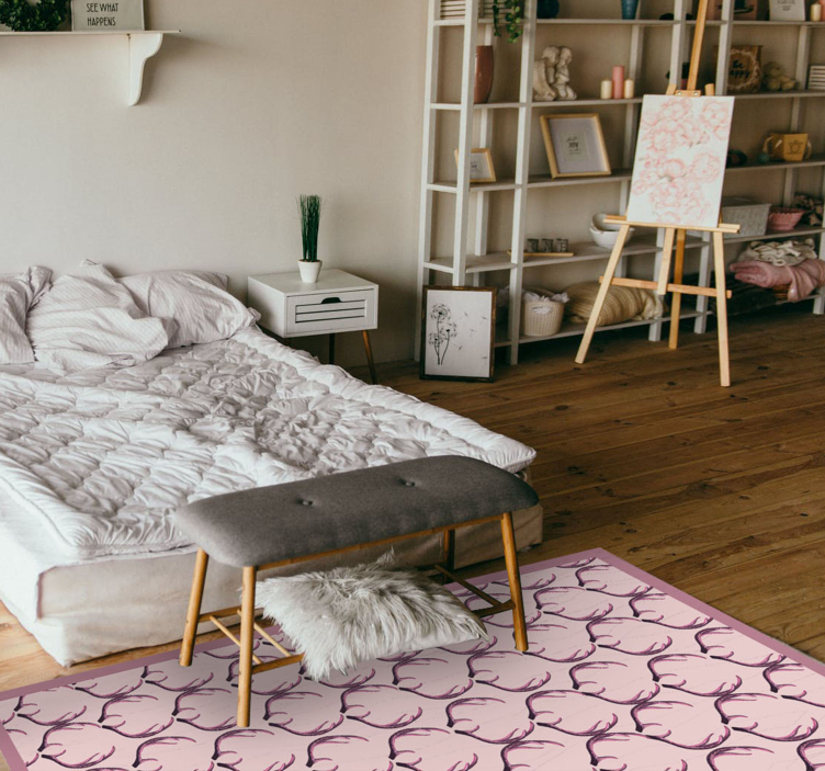 乙烯基地毯优雅鹿角图案 - TenStickers