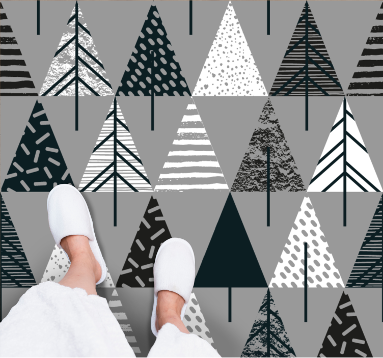 乙烯基地毯设计风格的松树图案 - TenStickers