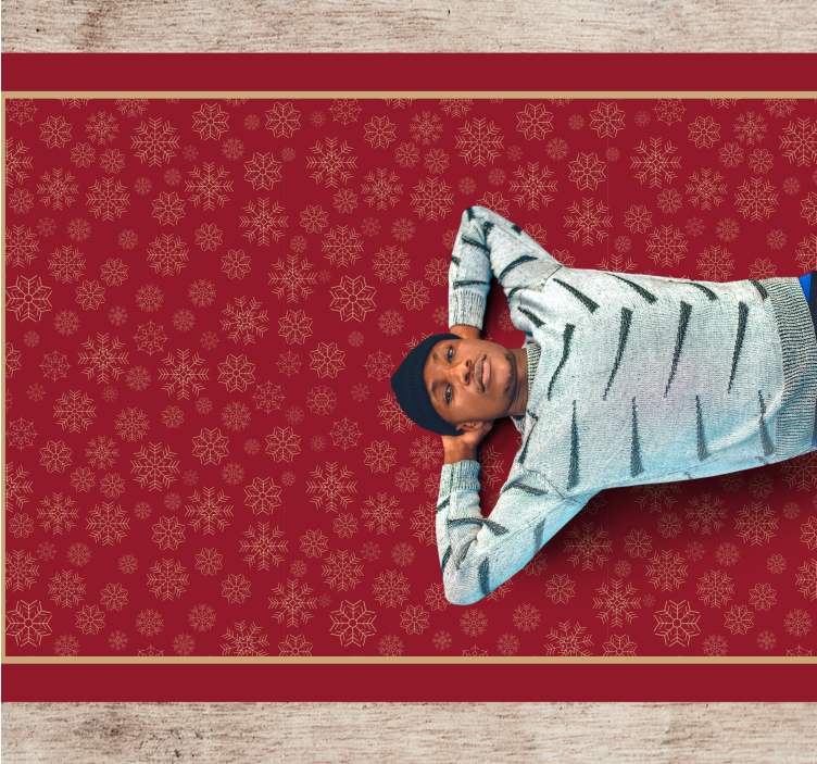 雪花设计圣诞装饰圣诞乙烯基地毯 - TenStickers