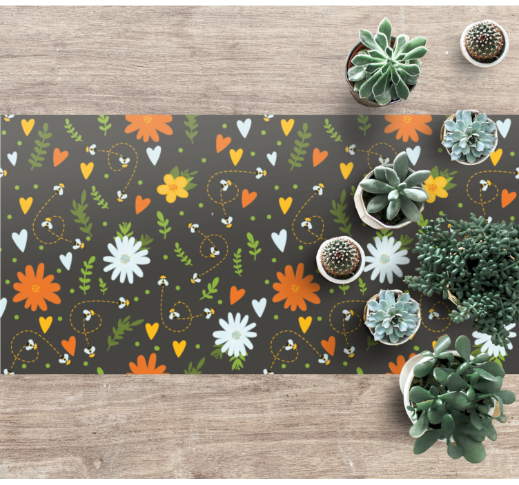 春天多彩图案花卉地毯 - TenStickers