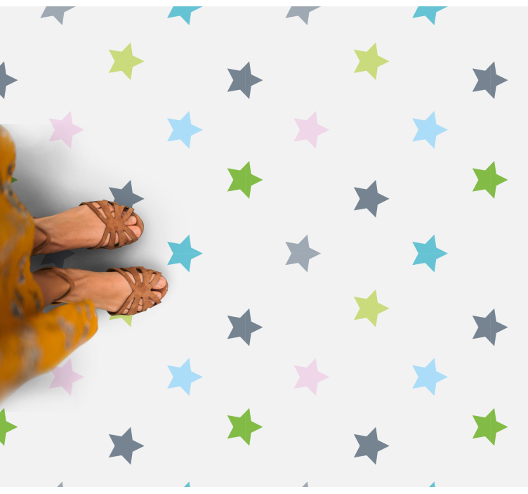 乙烯基地毯星星简约色彩 - TenStickers