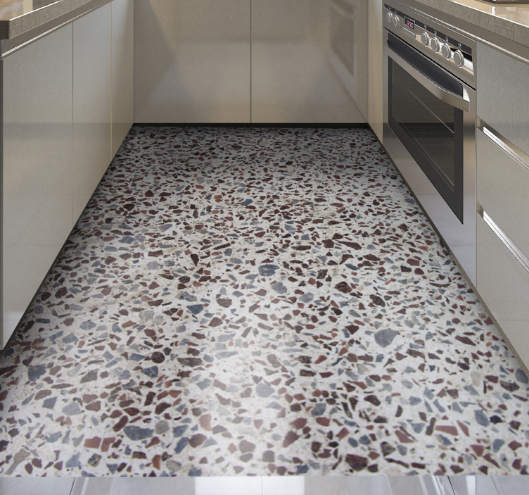 乙烯基地毯 石头效果 花岗岩马赛克 - TenStickers