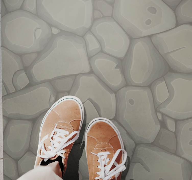 乙烯基地毯  石头效果 鹅卵石小路 - TenStickers