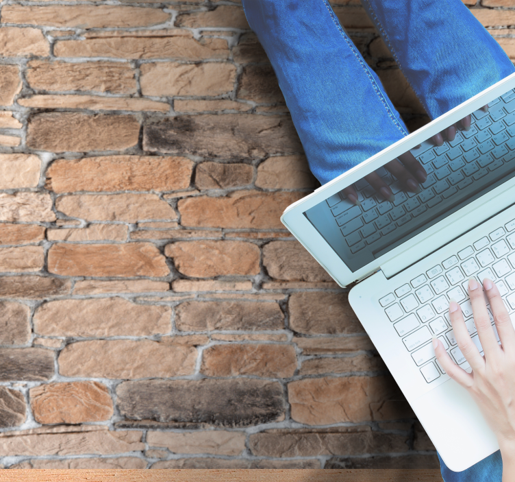 乙烯基地毯 石头效果 真实砖纹理 - TenStickers