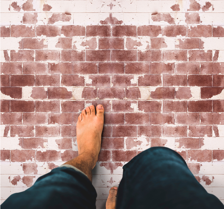 乙烯基地毯 石头效果 乡村砖块图案 - TenStickers