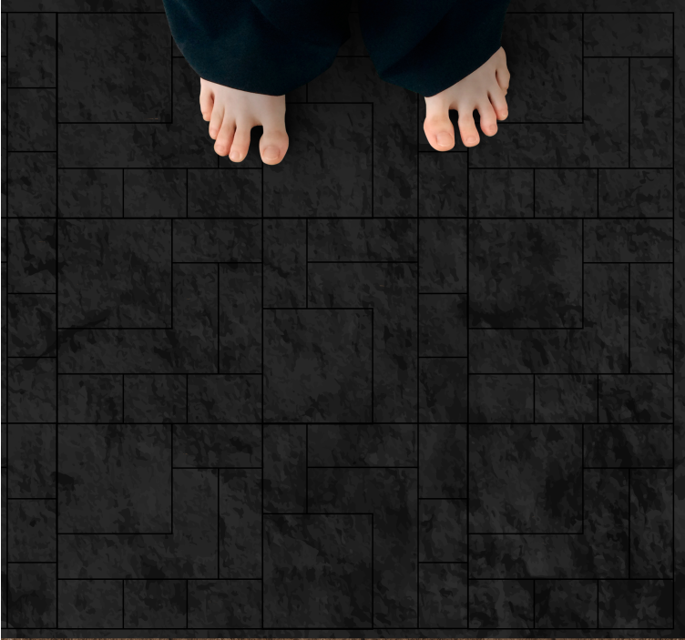 乙烯基地毯 石头效果 纹理黑色表面 - TenStickers
