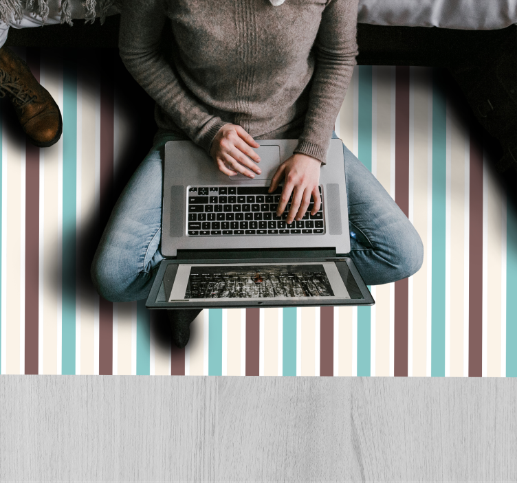 乙烯基地毯条纹蓝色条纹光谱 - TenStickers