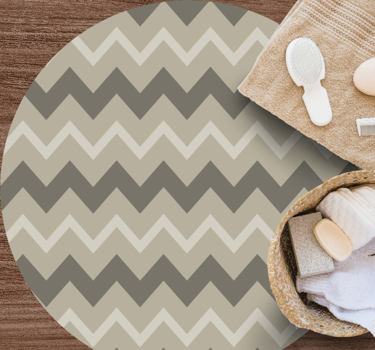 乙烯基地毯条纹人字形圆圈图案 - TenStickers