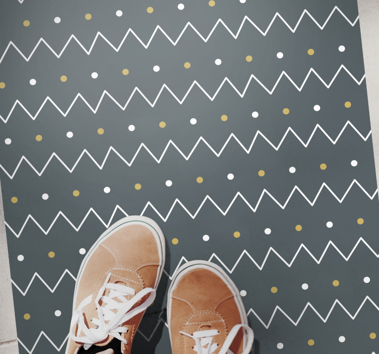 乙烯基地毯条纹人字形波浪风格 - TenStickers