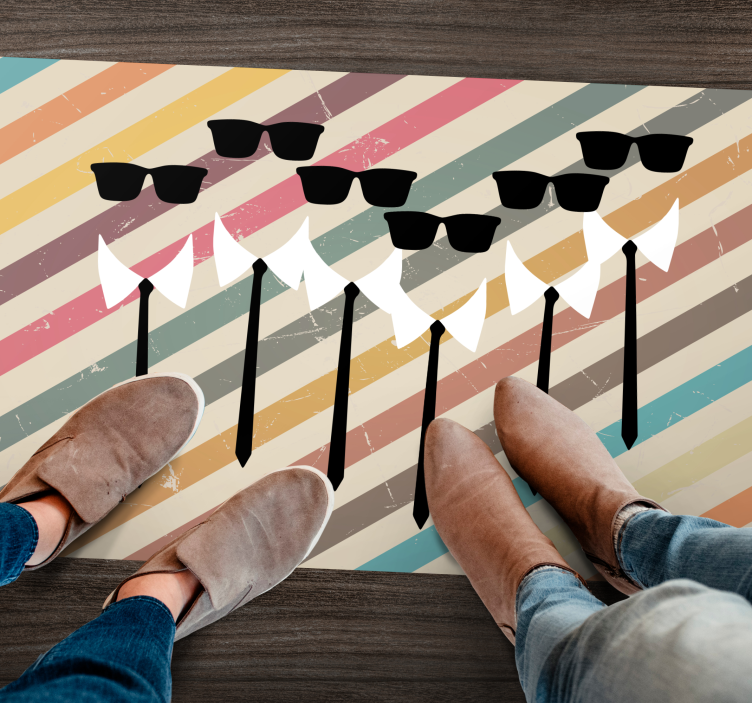 乙烯基地毯条纹优雅团体服装 - TenStickers