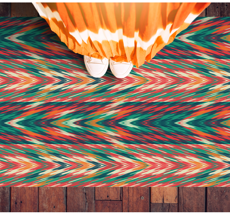 乙烯基地毯条纹动态色彩波纹 - TenStickers