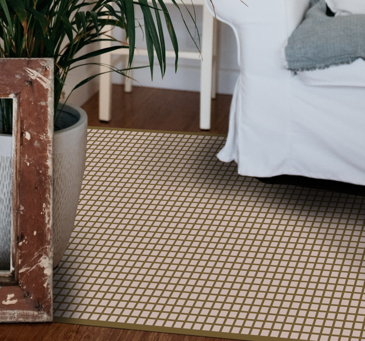 乙烯基地毯条纹 几何网格图案 - TenStickers