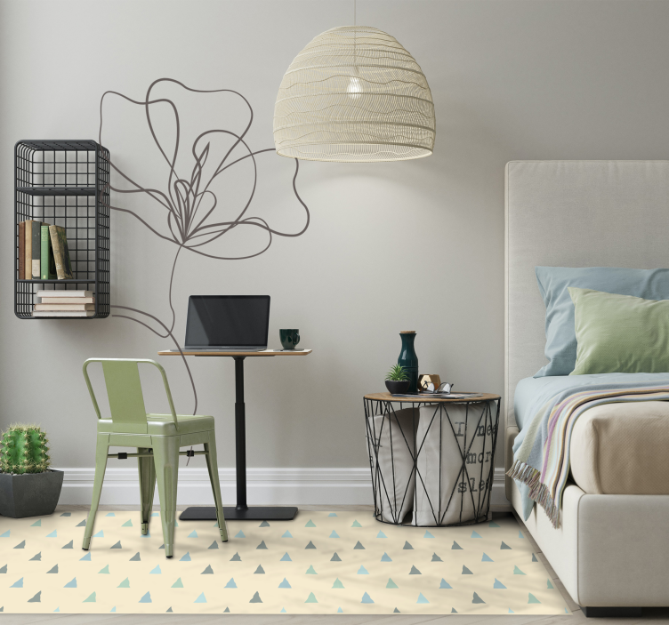 乙烯基地毯条纹 几何三角形 - TenStickers