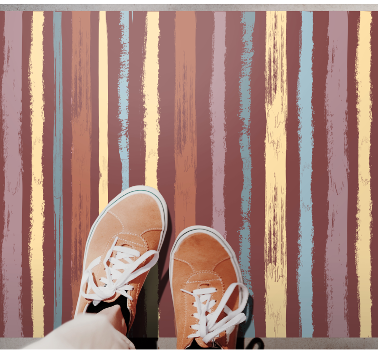 乙烯基地毯条纹手绘布料效果 - TenStickers