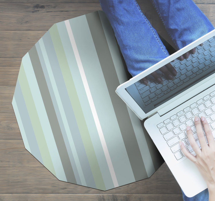 乙烯基地毯条纹 条纹八边形 - TenStickers