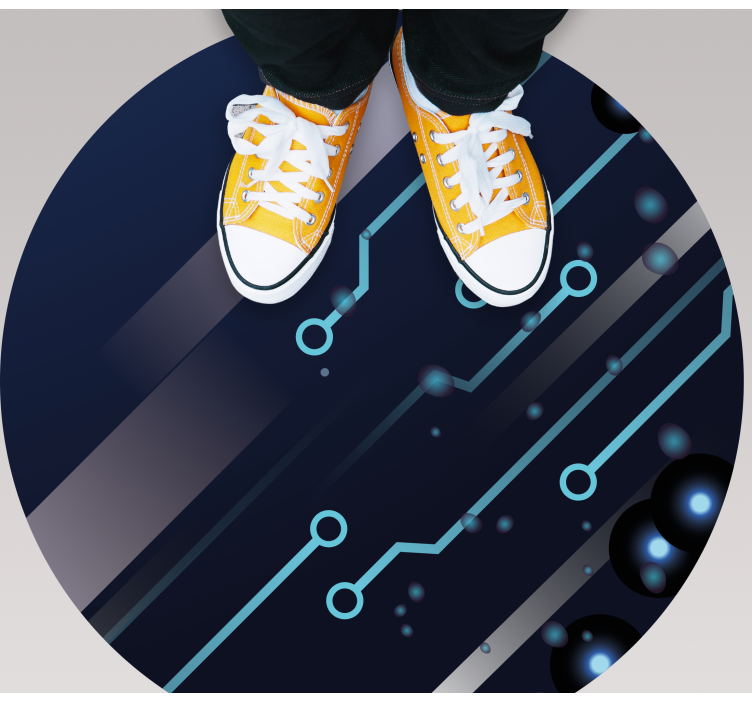 乙烯基地毯电路板图案设计 - TenStickers