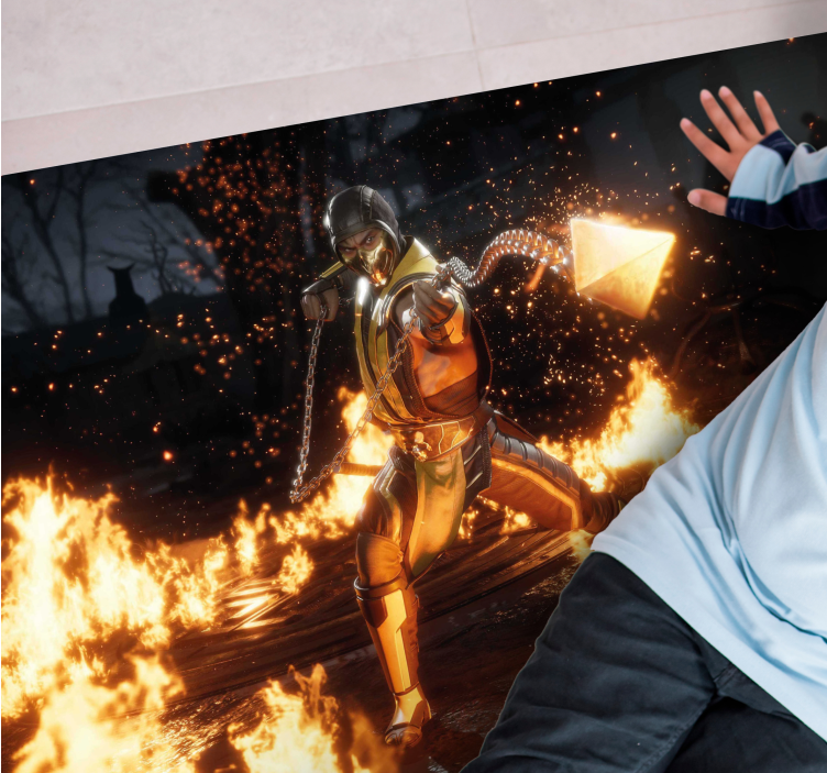 乙烯基地毯展现热情角色动作 - TenStickers