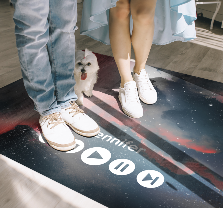 乙烯基地毯定制外太空音乐设计 - TenStickers