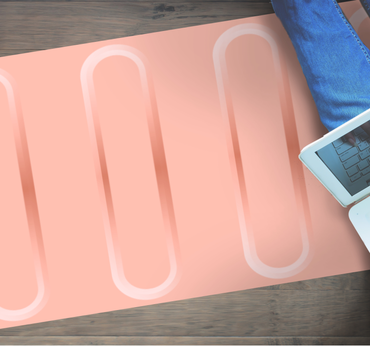 乙烯基地毯质地 抽象几何线条 - TenStickers