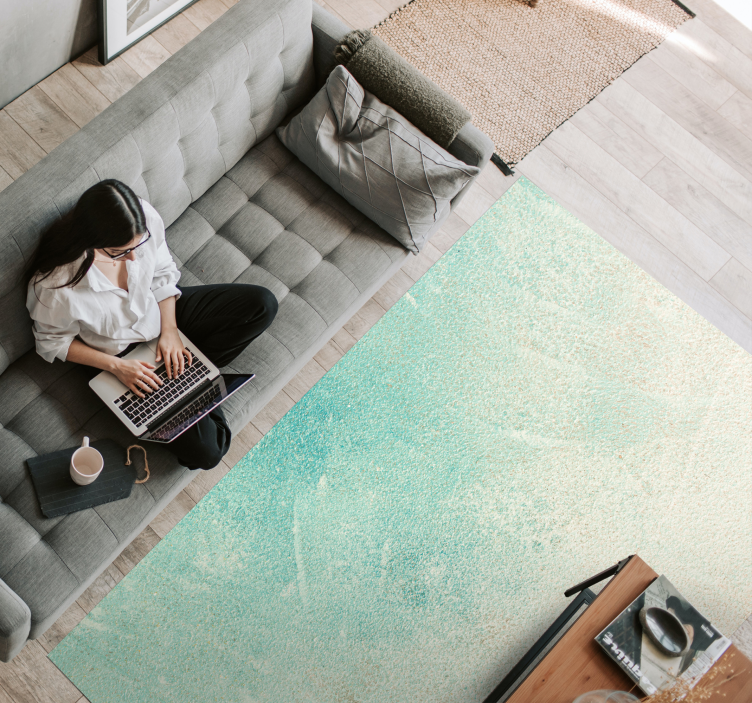 乙烯基地毯质地 水绿色纹理表面 - TenStickers