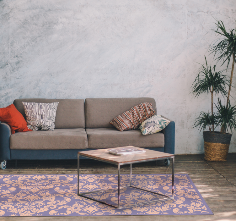 乙烯基地毯质地 巴洛克风格图案细节 - TenStickers