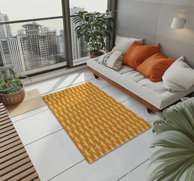 乙烯基地毯质地 篮编图案 - TenStickers