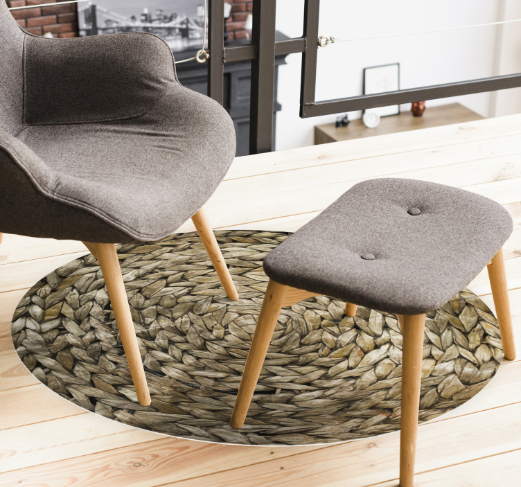 乙烯基地毯质地 圆形编织 - TenStickers