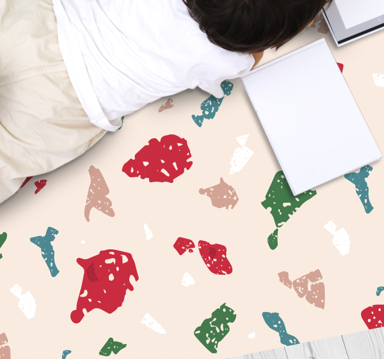 乙烯基地毯色彩丰富的水磨石设计 - TenStickers