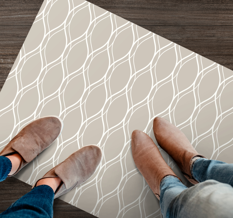 乙烯基地毯质地曲线线条图案 - TenStickers