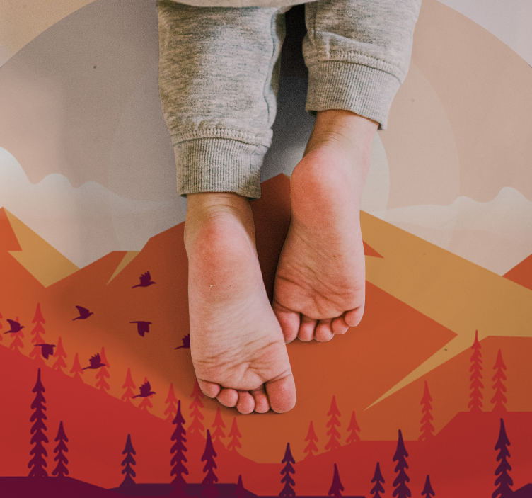 乙烯基地毯质地 山地景观 - TenStickers