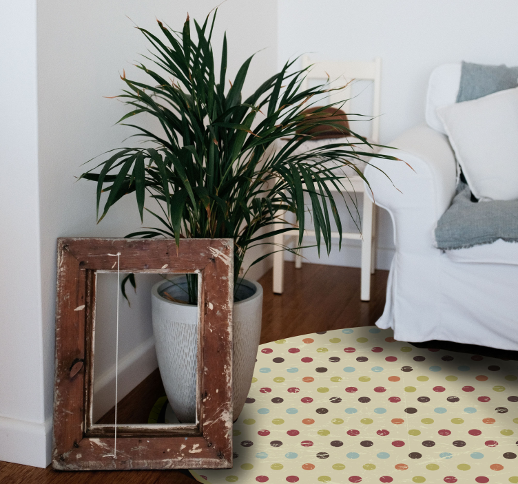 乙烯基地毯质地 圆点纺织品 - TenStickers