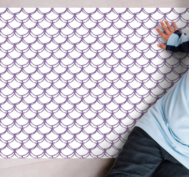 乙烯基地毯质地 扇形紫色图案 - TenStickers