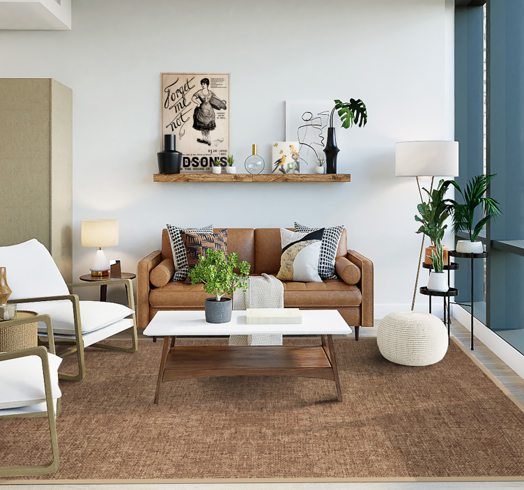 乙烯基地毯质地温暖大地色调 - TenStickers