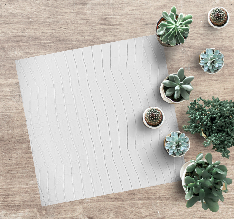 乙烯基地毯质地白色鳄鱼皮 - TenStickers