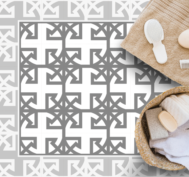 乙烯基地毯装饰性灰色图案 - TenStickers