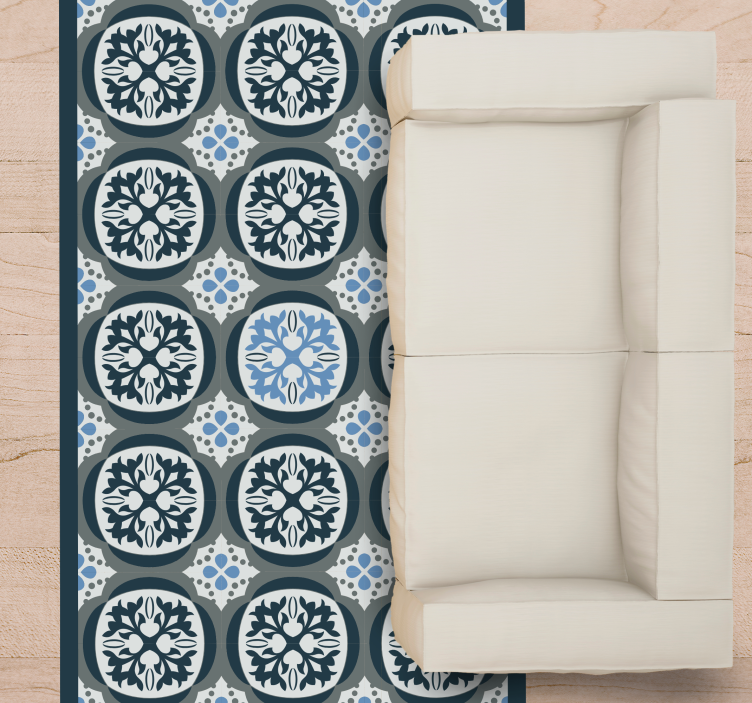 乙烯基地毯优雅花卉瓷砖 - TenStickers