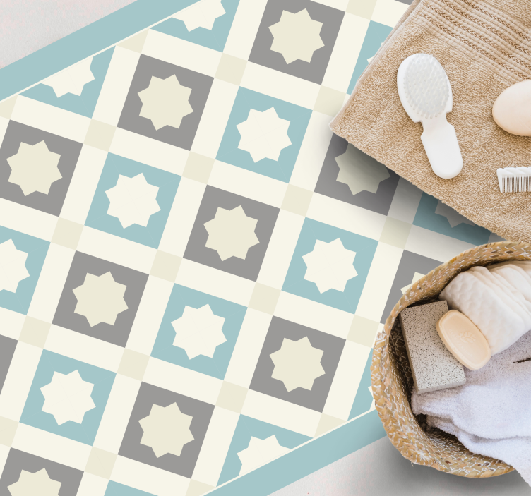 乙烯基地毯 优雅的星形图案 - TenStickers