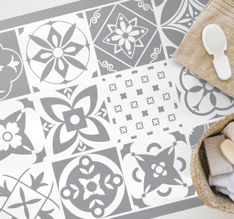 乙烯基地毯 灰色优雅 - TenStickers