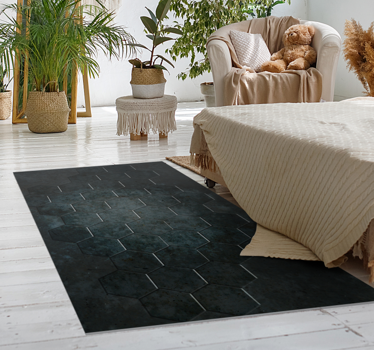 乙烯基地毯六边形图案 - TenStickers