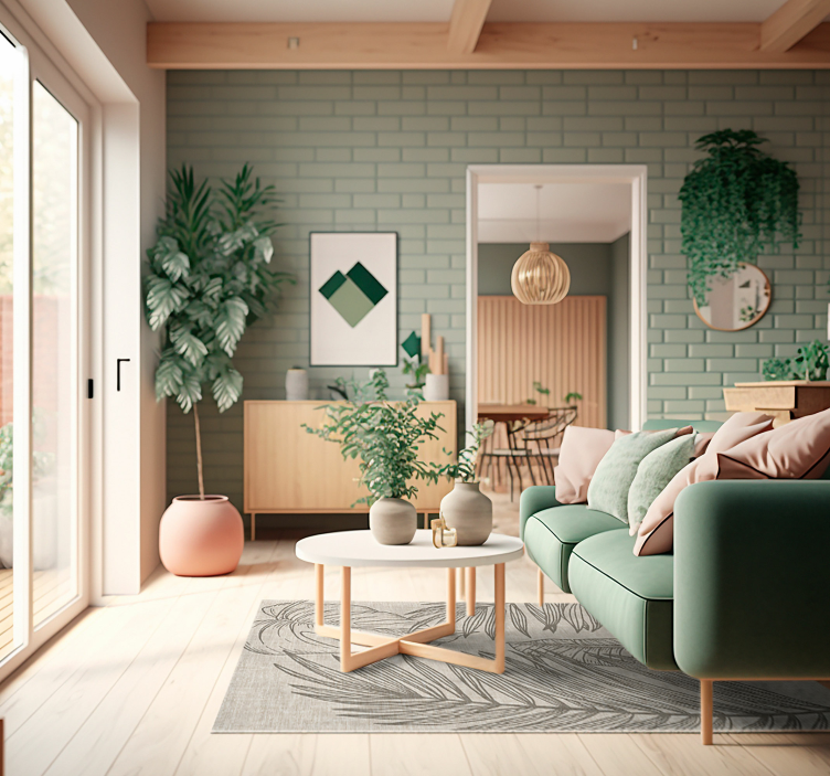 乙烯基花草地毯 热带效应织物 - TenStickers