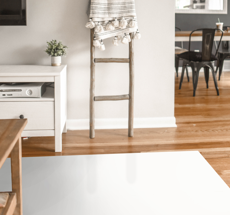 白色矩形现代地毯 - TenStickers