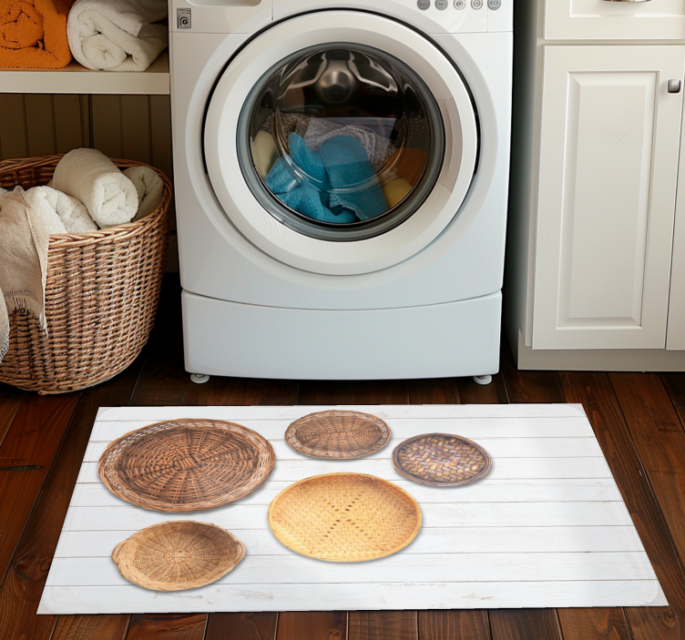 乙烯基地毯木纹 柳条篮子木纹 - TenStickers