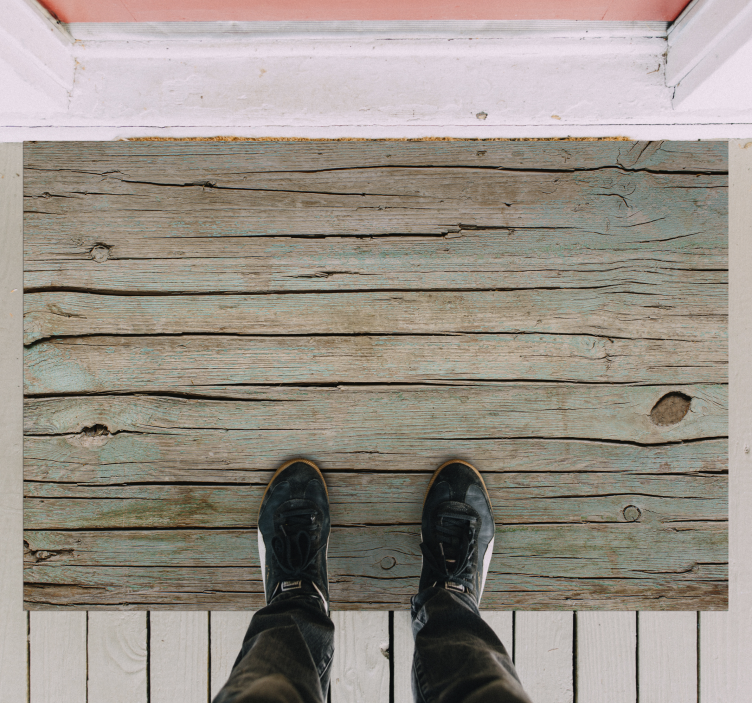 乙烯基地毯木纹 陈旧的木材纹理 - TenStickers