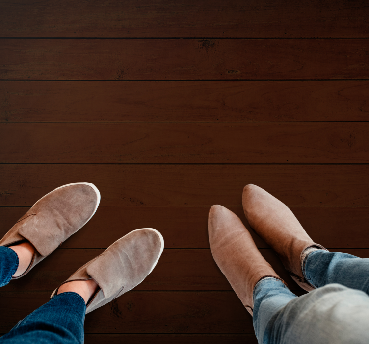 乙烯基地毯木纹深棕色纹理 - TenStickers