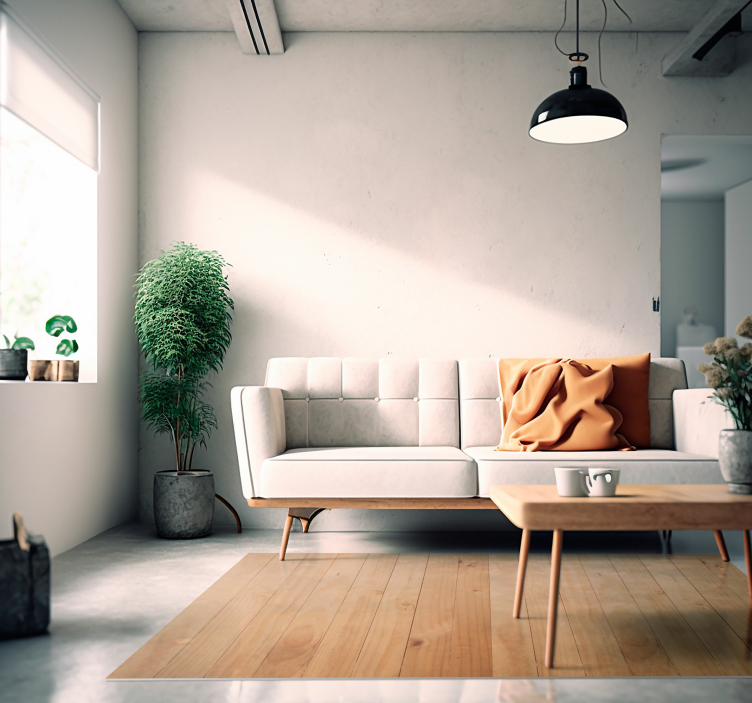 乙烯基地毯木纹 木板浅色表面 - TenStickers