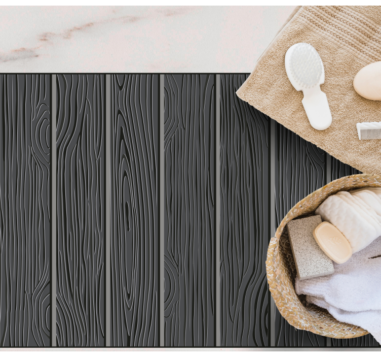 乙烯基地毯木纹优雅深色饰面 - TenStickers