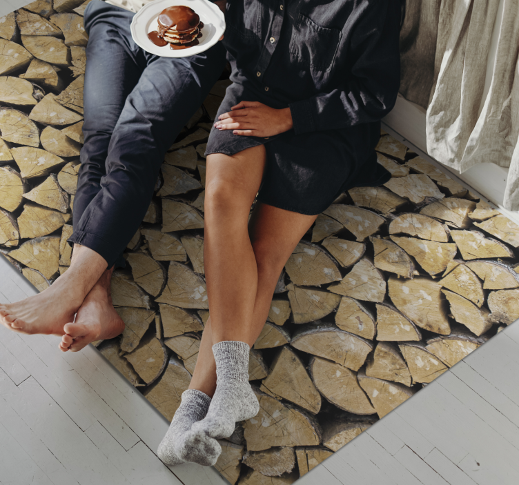 乙烯基地毯木纹 切片图案 - TenStickers